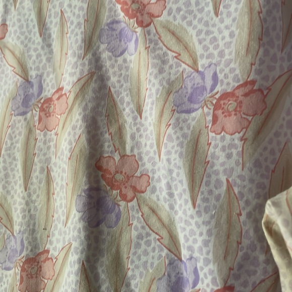 Vintage ACT III floral short sleeve button down top - Picture 7 of 7